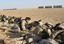 3rd Battalion Company D at small arms range in Kuwait